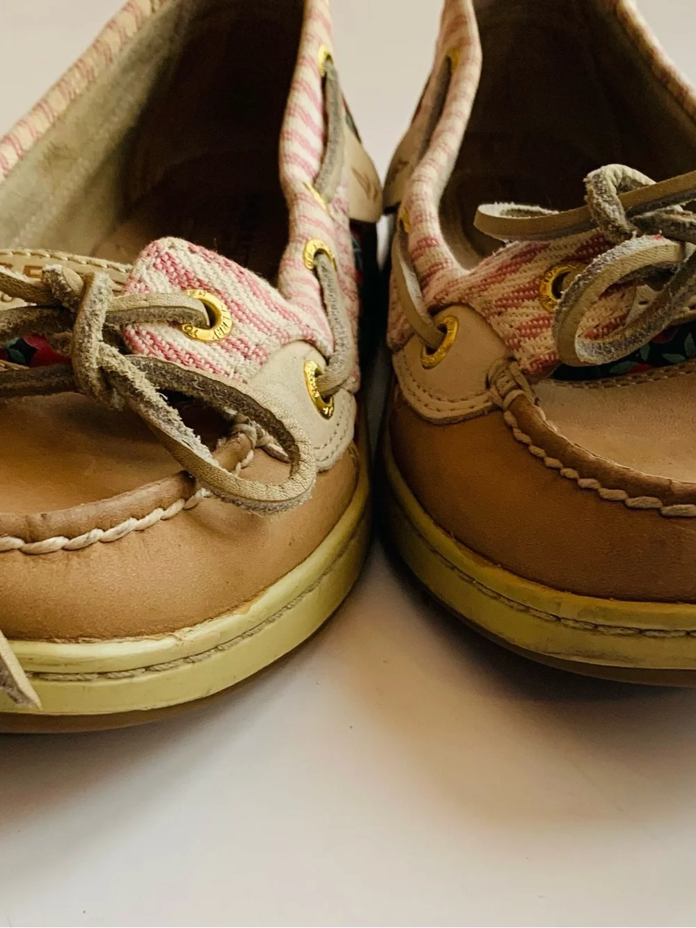 Sperry Woman Topsider Angelfish Stripes Flowers Slip On Boat Shoes